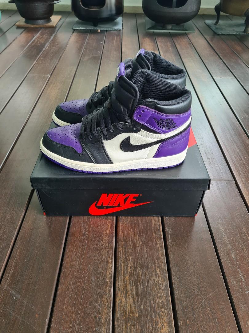 Jordan 1 Court Purple Men s Fashion Footwear Sneakers on Carousell