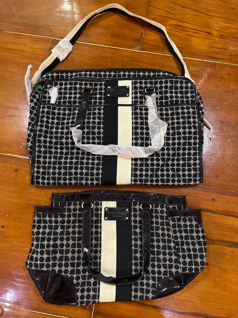 Kate Spade Travel Duffel Diaper Bag Weekender Bag matching set Duffle