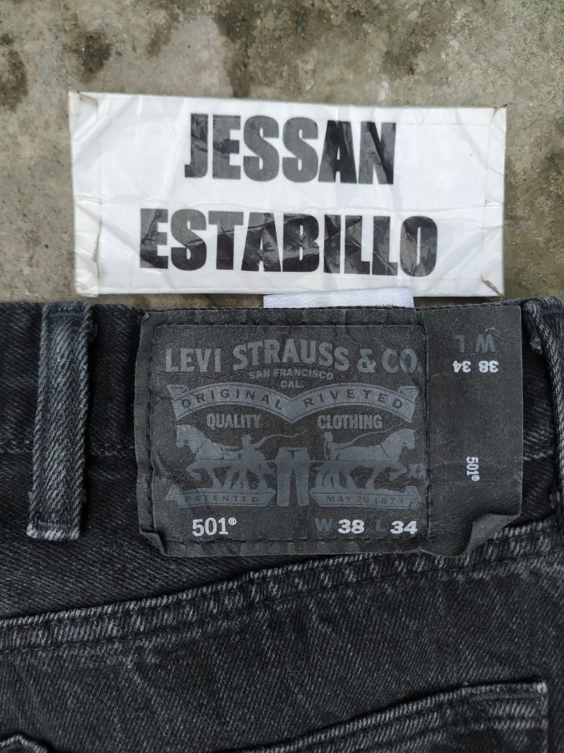 Levi's 501, Black Patch, Men's Fashion, Bottoms, Jeans on Carousell