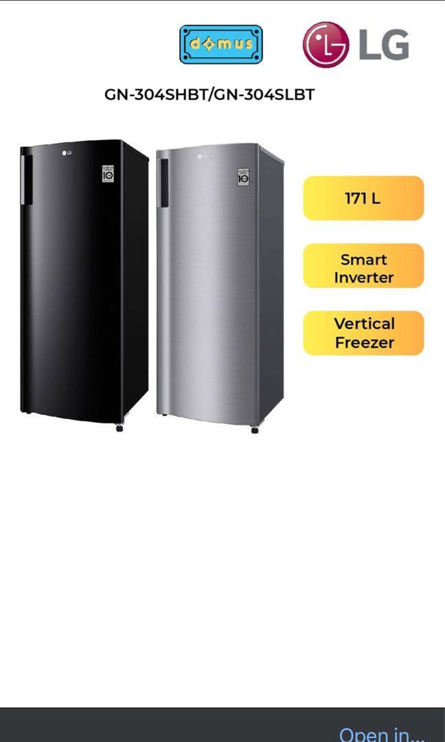 LG GN304SLBT Vertical Freezer G171L With Smart Inverter Compressor, TV