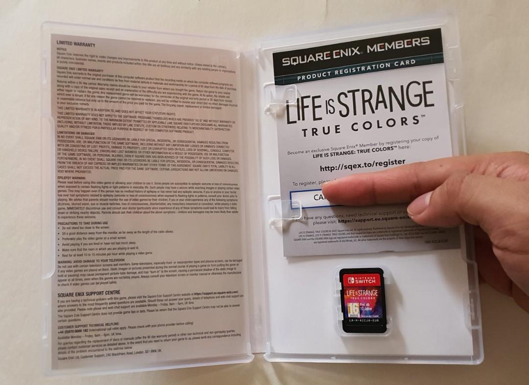 Life is Strange: True Colors (Category: Nintendo) located in Caloocan City. Submitted by limerick18 (Listing ID 1170887425, Image 3). Description: Bought last April 24, 2022 Registration code still unsused NOT for trading RFS: Finished the game.