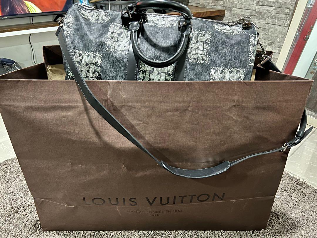 Louis Vuitton Nemeth Keepall 45 (Category: Luxury Bags & Wallets) located in Manila. Submitted by mrjalandoni (Listing ID 1170928812, Image 2). Description: Louis Vuitton Nemeth Keepall 45 ☑️ Pre-loved in Great condition ☑️ Perfect weekender bag ☑️ Complete package with box, dust and paper bags ☑️ W/receipt from LV Greenbelt ☑️ Complete original inclusions ☑️ 89,999 php Terms: 🔘 Gcash, BDO or BPI online xfer 🔘 Free personal delivery within BGC 