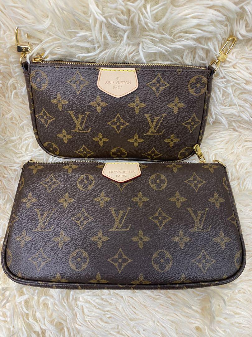 Lv 3 in 1 Multi Pochette Army green, Luxury, Bags & Wallets on Carousell