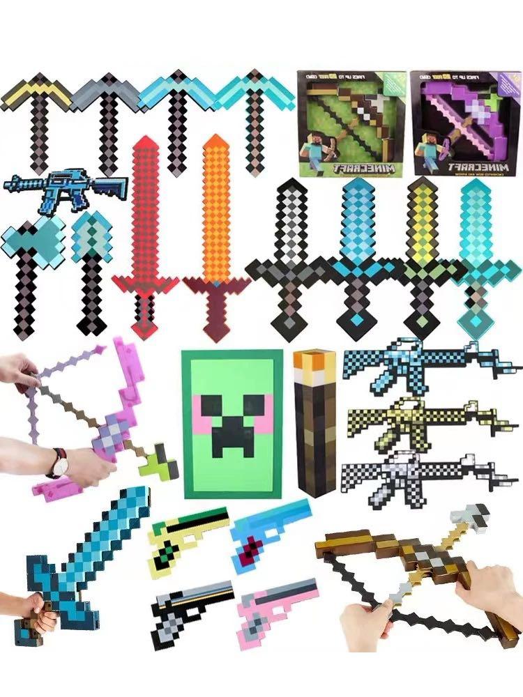 我的世界minecraft劍箭斧頭槍道具玩具 興趣及遊戲 玩具 遊戲類 Carousell