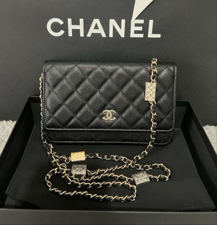 New Chanel WOC Black Caviar GHW (Chip) Limited., Barang Mewah, Tas & Dompet  di Carousell