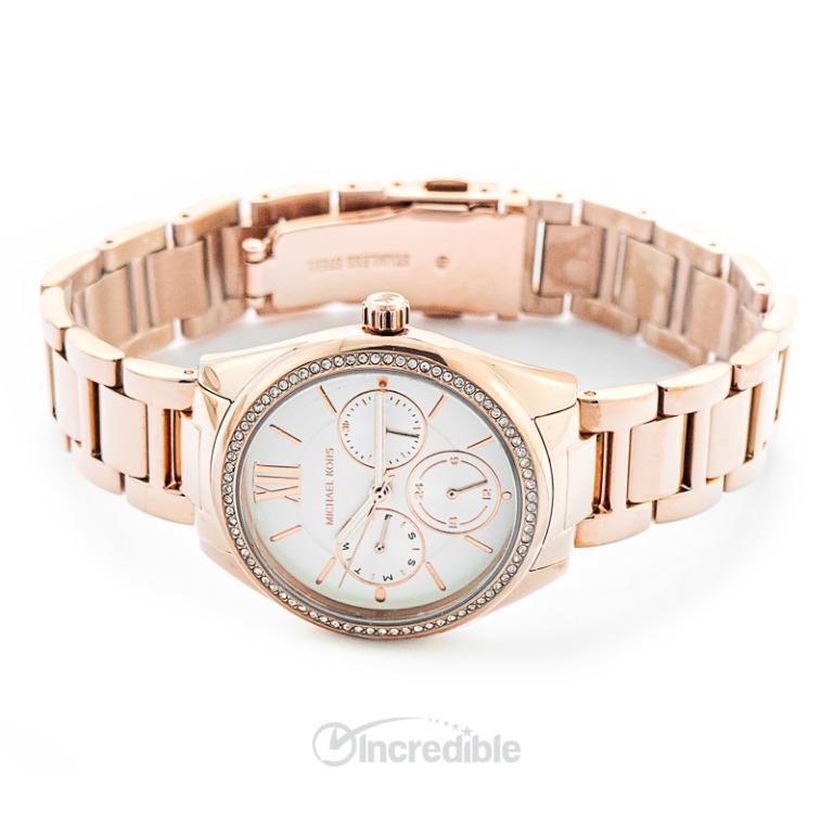 NEW Michael Kors Janelle Quartz Mother of pearl Dial Stainless Steel Ladies Watch MK7095