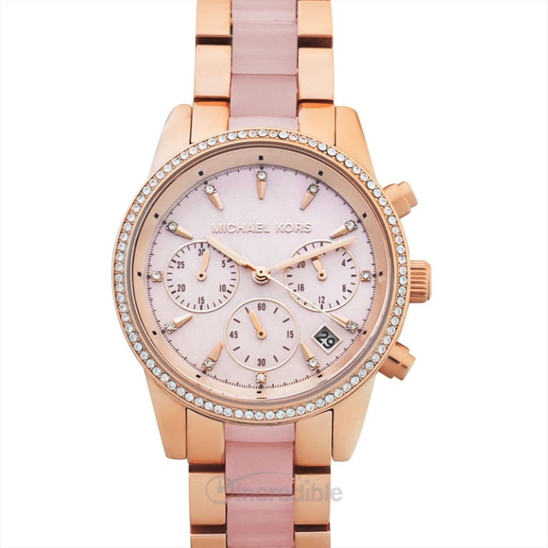 NEW Michael Kors Ritz Quartz Mother of pearl Dial Stainless Steel Ladies Watch MK6769