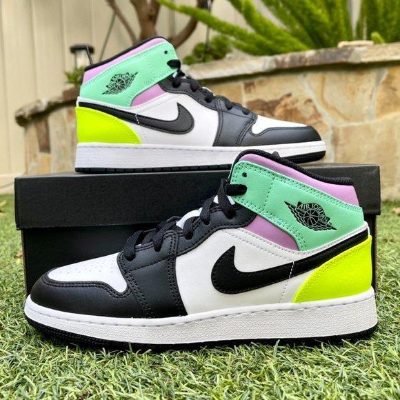 Air jordan 1 sales mid black multicolor