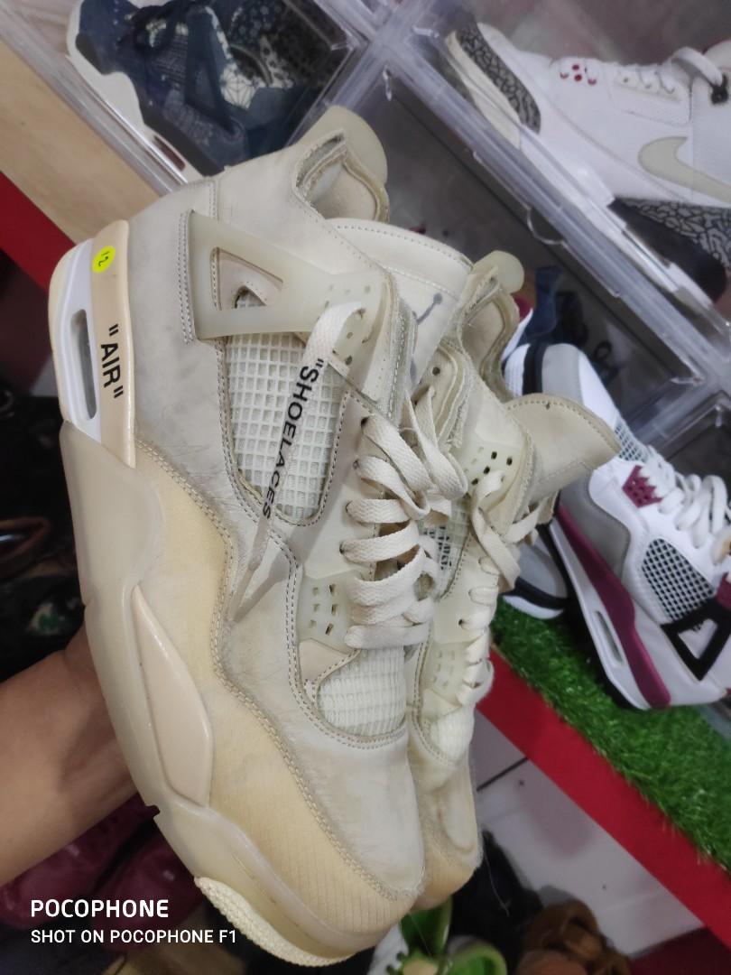 NIKE AIR JORDAN 4 OFFWHITE Men s Fashion Footwear Sneakers on