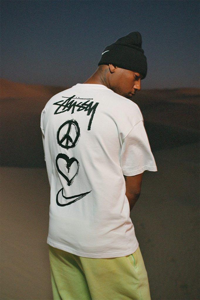 Nike x Stussy Peace, Love, Swoosh T-shirt (US Sizing) White Men's