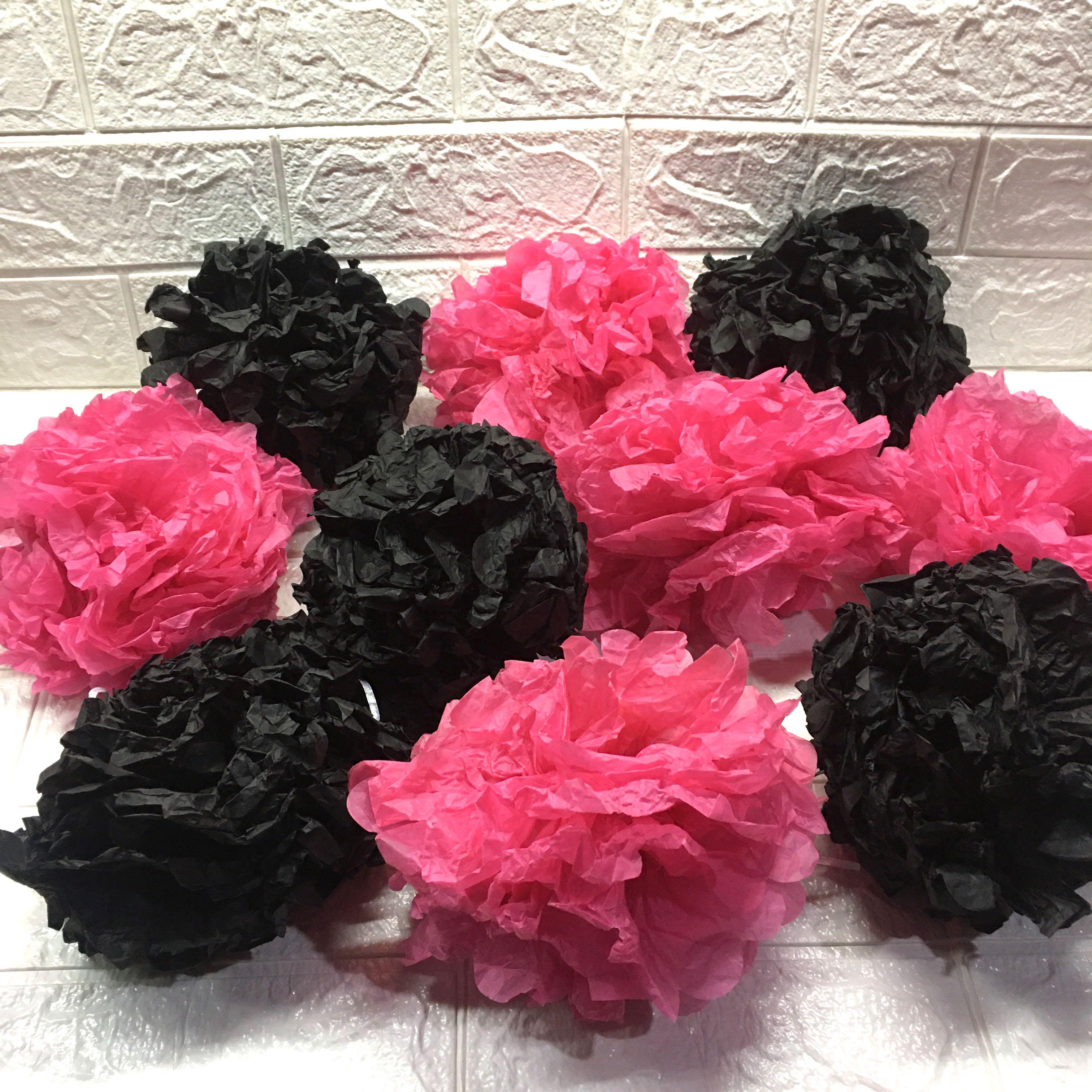 Paper PomPoms Pink Black (Category: Handmade Craft) located in Manila. Submitted by thekidshop (Listing ID 1171067078, Image 1). Description: Pink - 380 Black - 380.