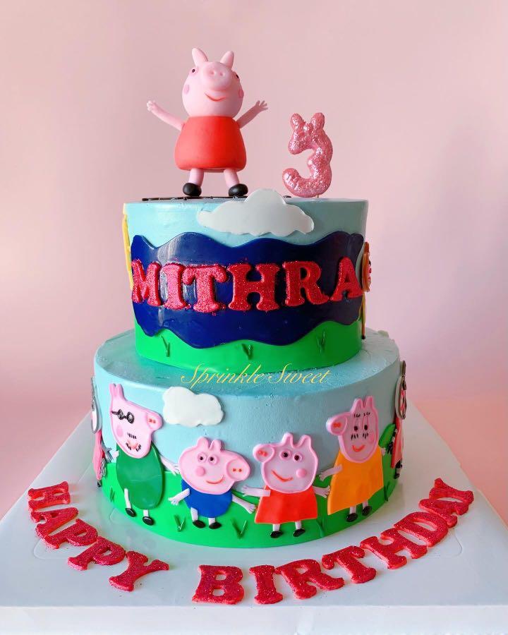 George's Dinosaur | Dinosaur birthday cakes, Pig cake, Pig birthday cakes