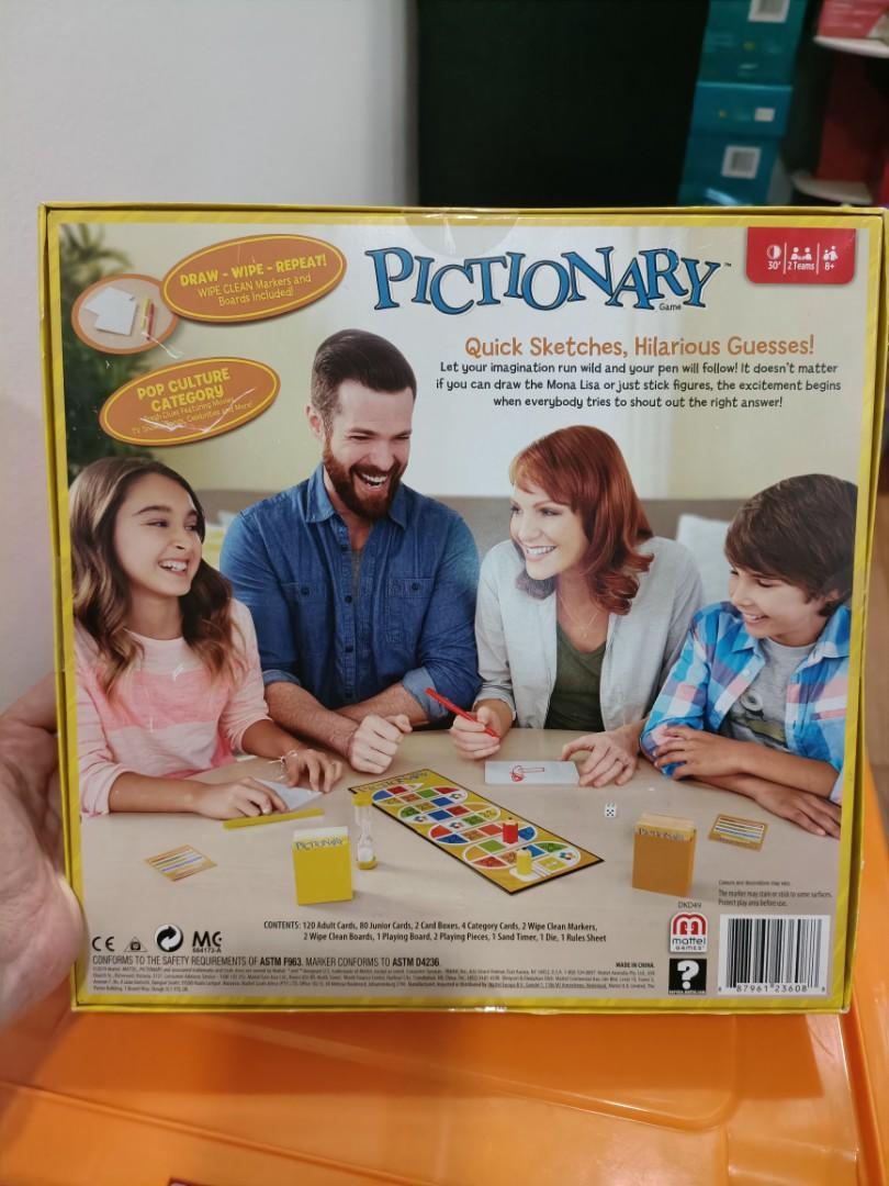 Pictionary Quick Drawing Board & Guessing Game for Family, Kids, Teens