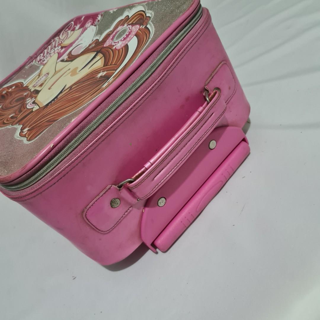 Pink Luggage Bag Baggage Maleta School Bag Kids Girls Fasion Glitter