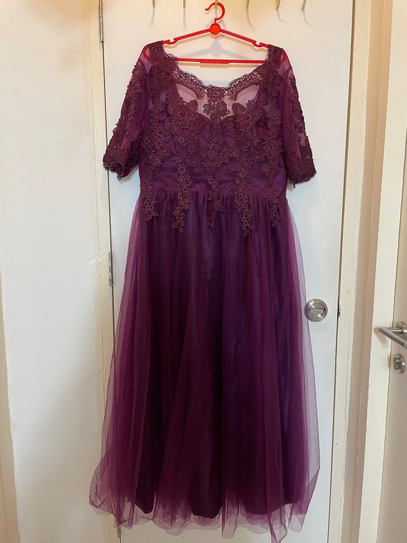 Plus size purple evening dress, Women's Fashion, Dresses & Sets ...