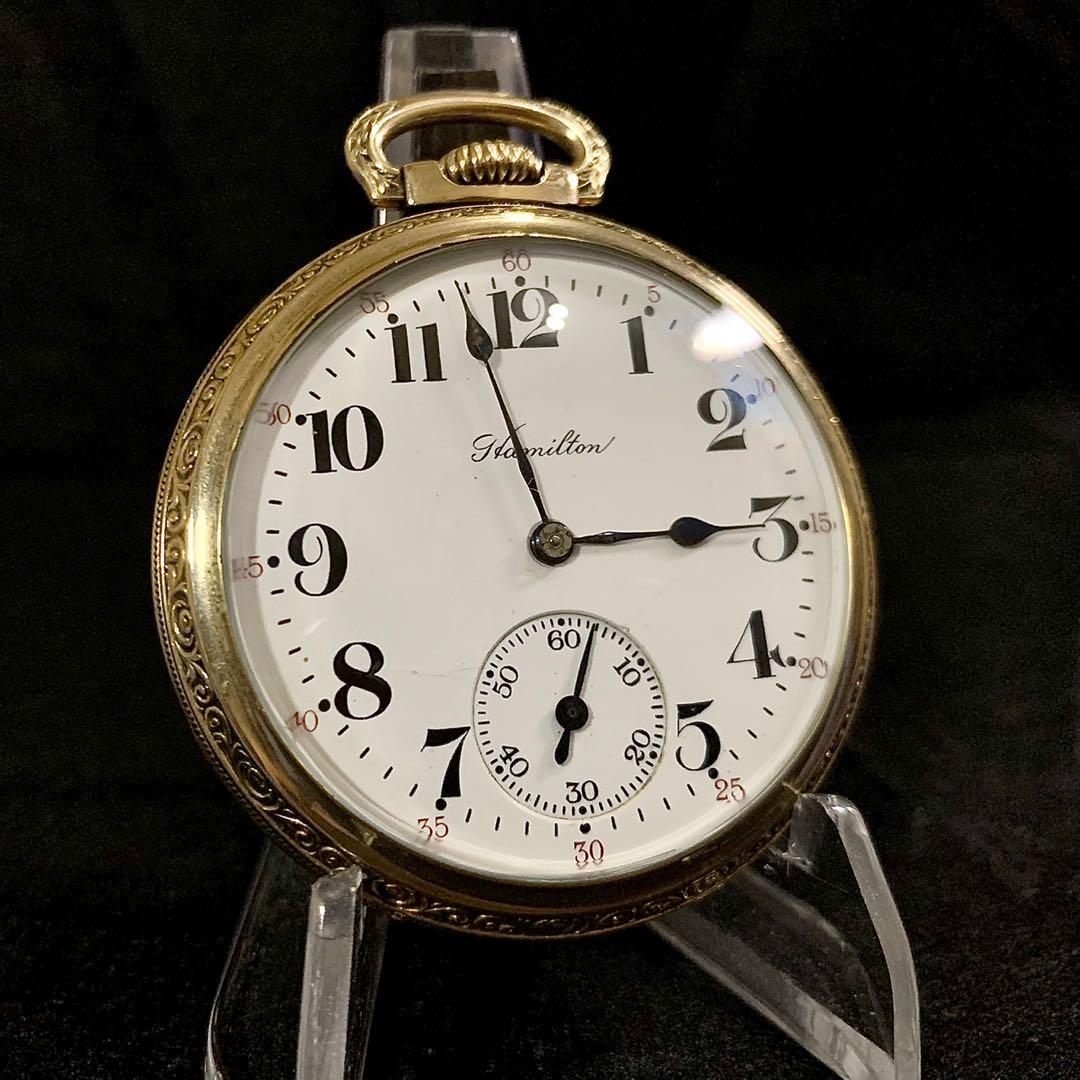 Pocket Watch Hamilton Railroad Grade Antique 1913 16 Size