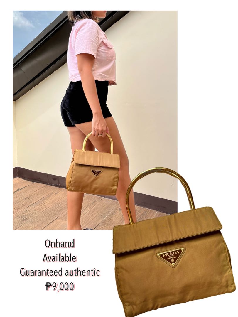 PRADA leather handbag with gold hardware – Loop Generation