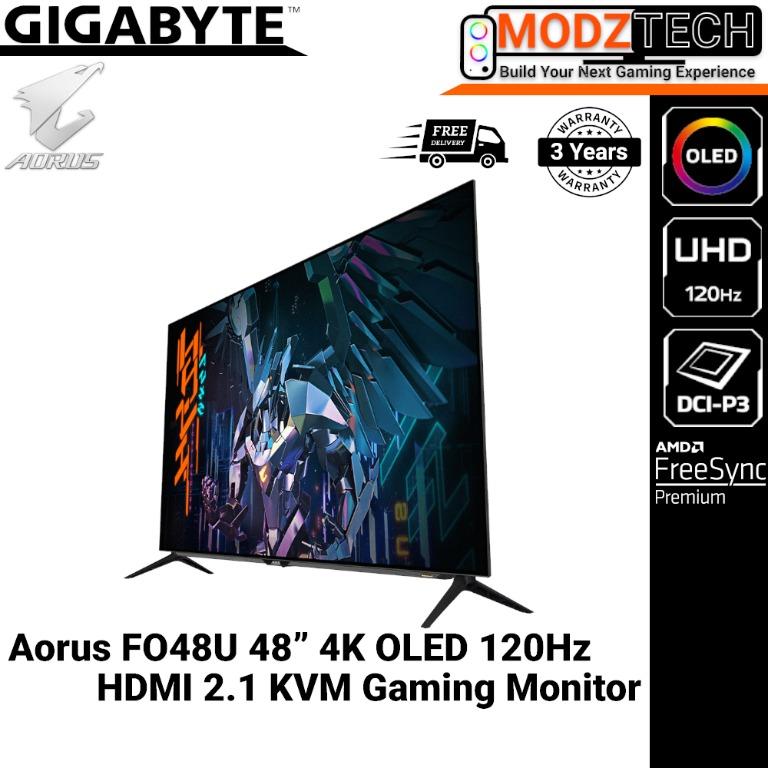 AORUS FO48U: 48-inch 4K 120Hz OLED gaming monitor with HDMI 2.1 tech
