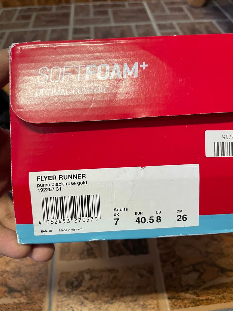 puma flyer runner black rose gold