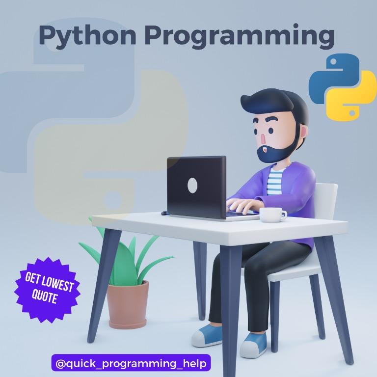 Python coding/ Data science/ Machine learning/deep learning /coding/programming/Flask/Django (Category: IT & Programming) located in Singapore. Submitted by coding_and_writing (Listing ID 1171016420, Image 1). Description: ✉️Telegram: https://t.me/coding_and_writing Our Website: https://www.codingandwriting.com 1️⃣ Are you stuck with your python assignments? ❓ 2️⃣ Concerned about python coding tasks or homework❓ 3️⃣ Do you desire impressive score
