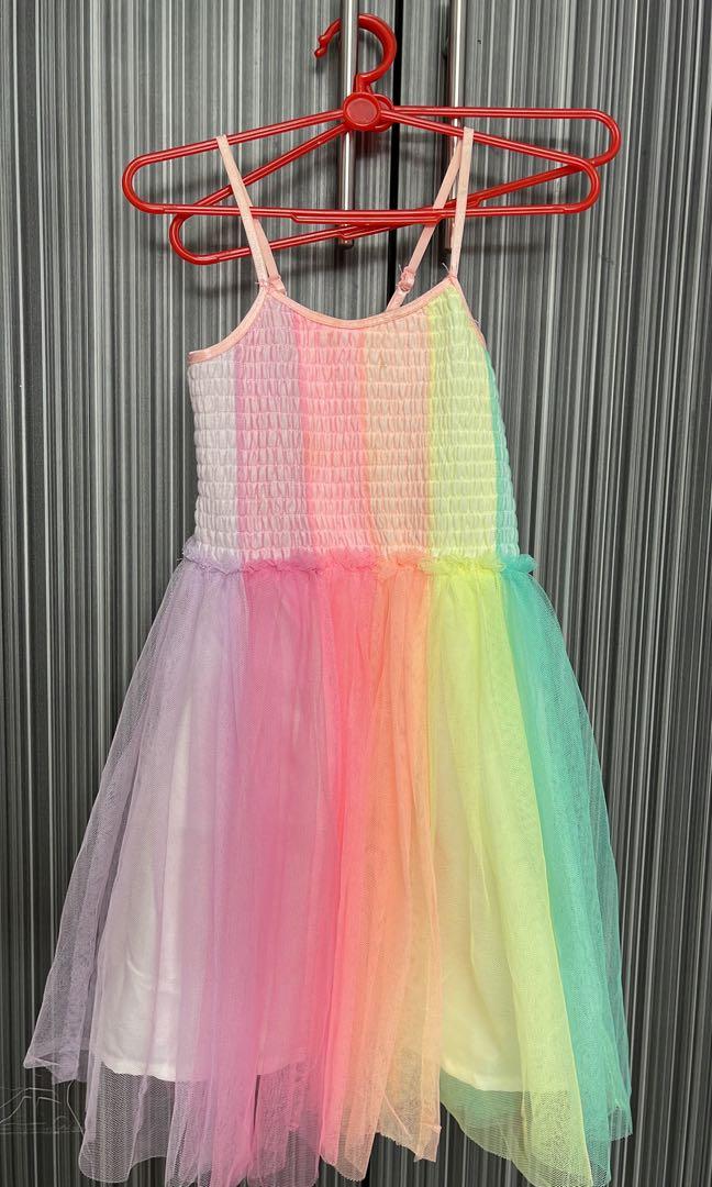 White and rainbow clearance dress