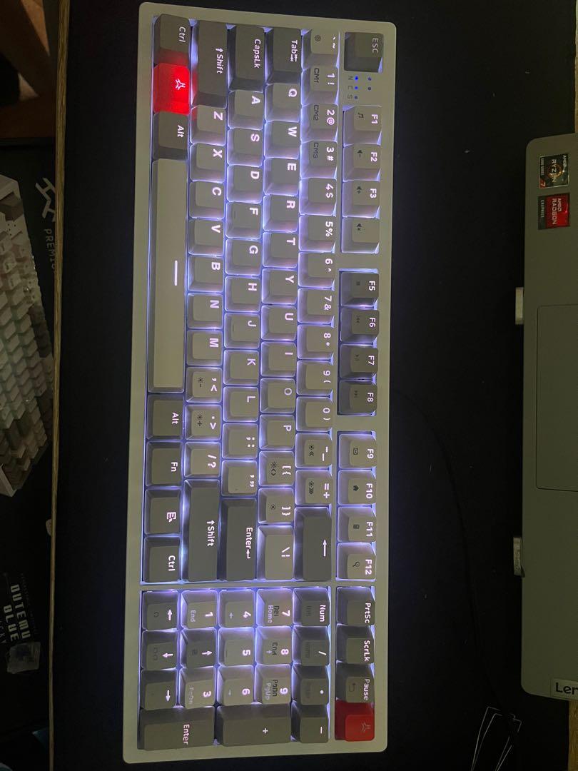 RAKK ILLIS (Category: Computer Keyboard) located in Manila. Submitted by tachipedia (Listing ID 1170922731, Image 3). Description: Rakk Illis 1500 Hot Swappable RGB Blue Switches With Original Keycaps and Extra Keycaps With White Side Cover With Box ALSO UP FOR TRADE.