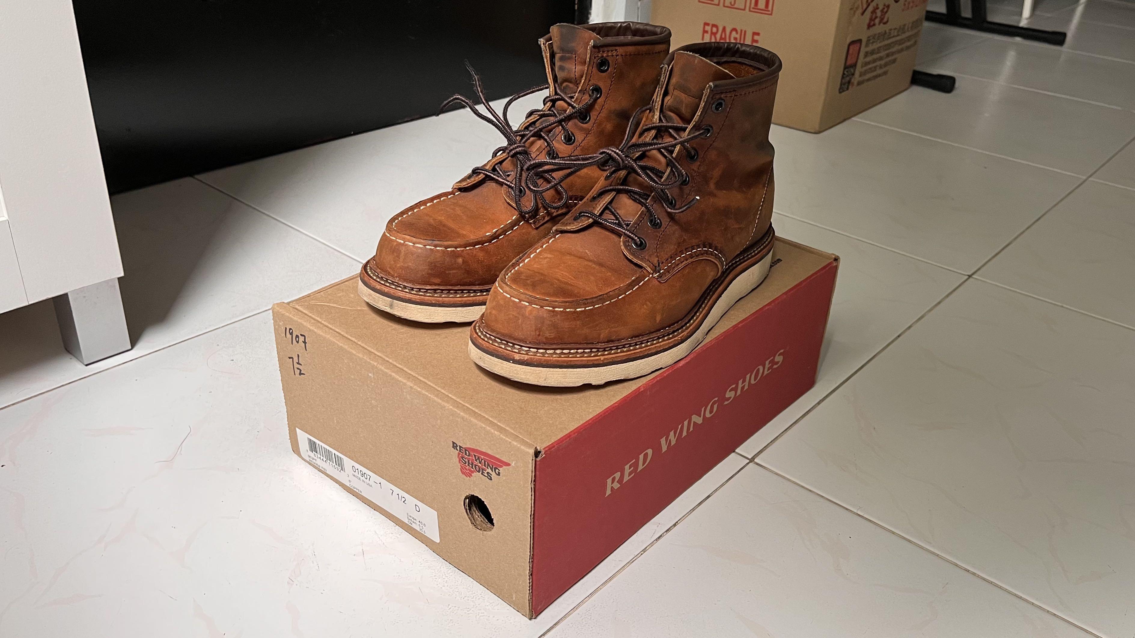 Red wing moc hotsell toe boots sale