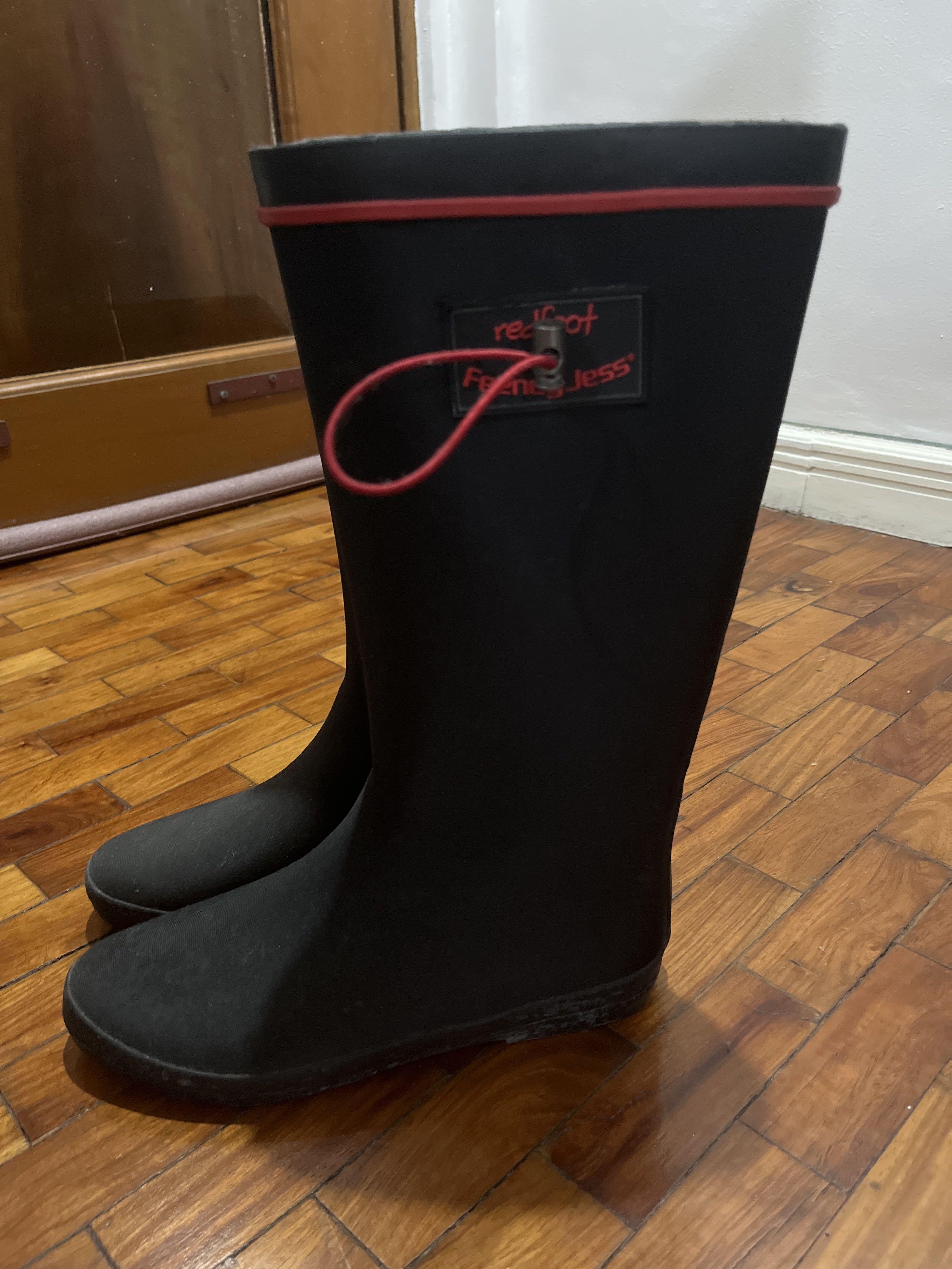 Redfoot Foldology Black Foldover Rain Boots