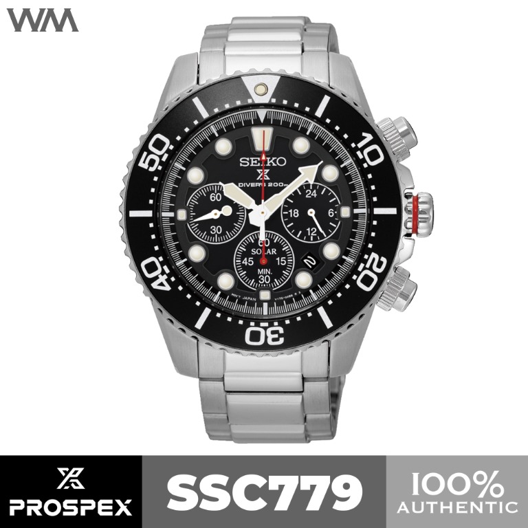Seiko Prospex Solar Chronograph Stainless Steel Watch SSC779 SSC779P1 Luxury Watches on Carousell