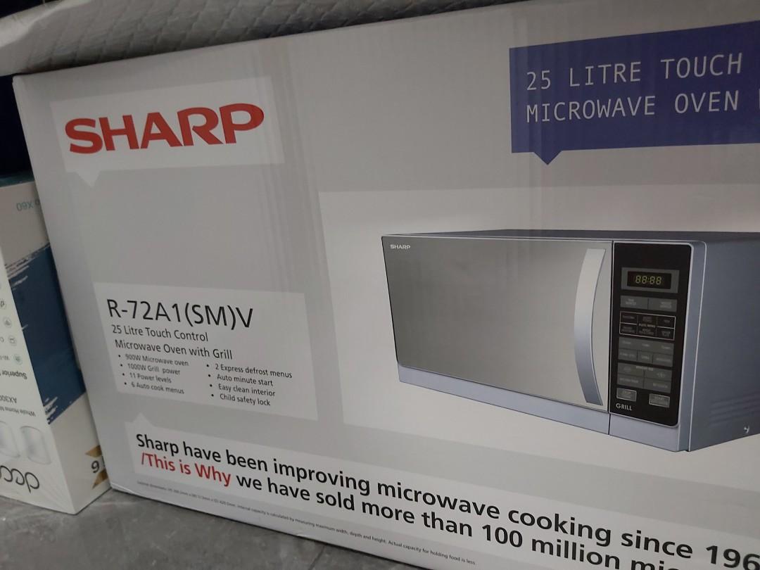 SHARP 25L Microwave Oven with Grill R72A1(SM)V, TV & Home Appliances