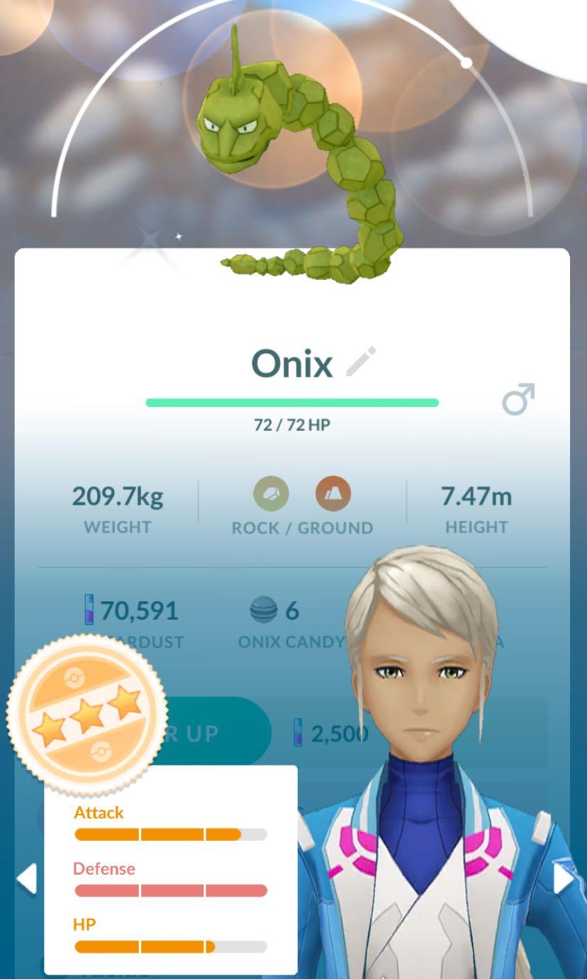 I caught a shiny Onix #pokemongo #pokemon #shinyonix #foryoupage #fyp