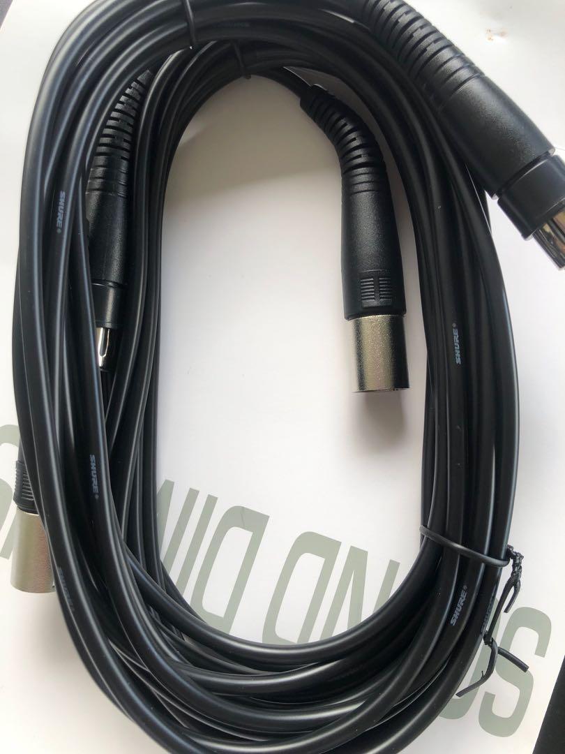 Shure mic cable/ 4.5 meter, Audio, Microphones on Carousell