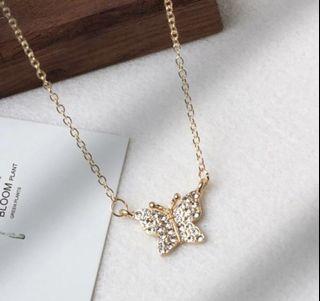 Silver&Gold Butterfly Necklace