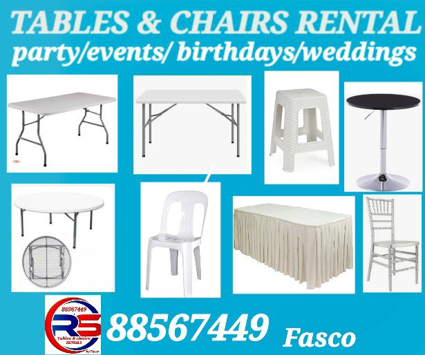 Tables and chairs rental, Lifestyle Services, Event & Party Services on