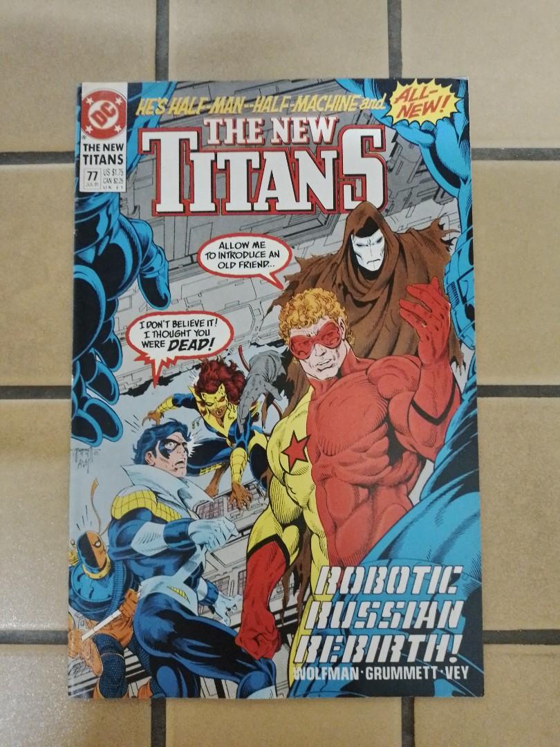 The New Titans 77 Tom Grummett Cover Art Dc Copper Age Issue Hobbies And Toys Books 4494