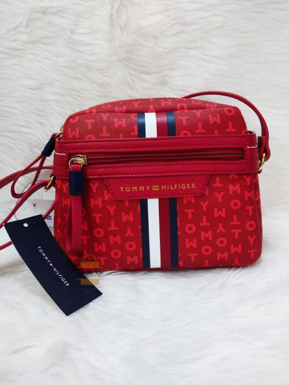 Red tommy hilfiger crossbody bag deals
