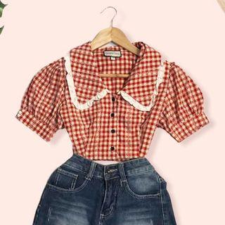 Trendy puff sleeve top