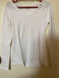 Uniqlo Supima White Longsleeves