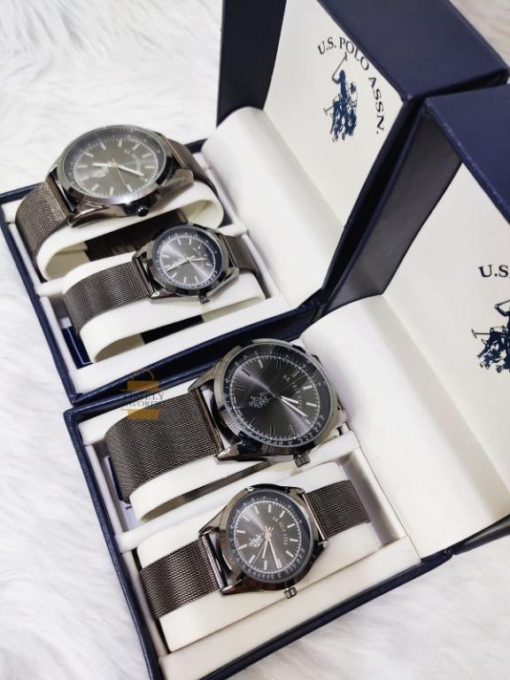 Us polo assn his and her watch on sale set