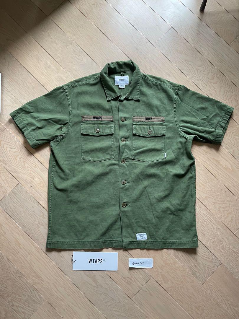 Used 04 XL Wtaps Buds ss shirt Olives drab, 男裝, 上身及套裝, T