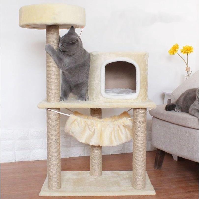 Used cat tower, Pet Supplies, Homes & Other Pet Accessories on Carousell