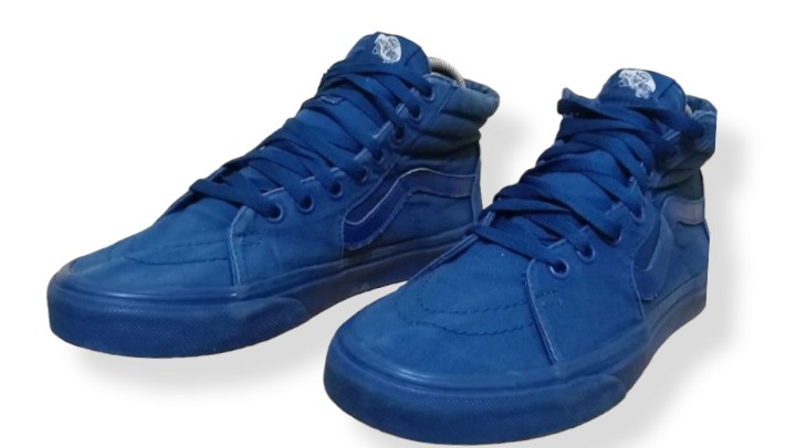 all blue vans high top