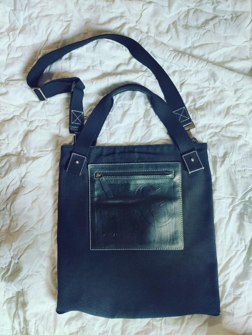 Gianni Versace Tote Bag (Category: Luxury Bags & Wallets) located in Marikina City. Submitted by noblecat_40a38b (Listing ID 1171022019, Image 1). Description: 💯 Authentic Gianni Versace Tote Bag 3-way, Hand, Shoulder, Crossbody Nylon and Leather Material Very good used condition 8.5/10 Detachable Strap Dimension: 15 x 16 inches 14' Laptop can fit Last Price posted.