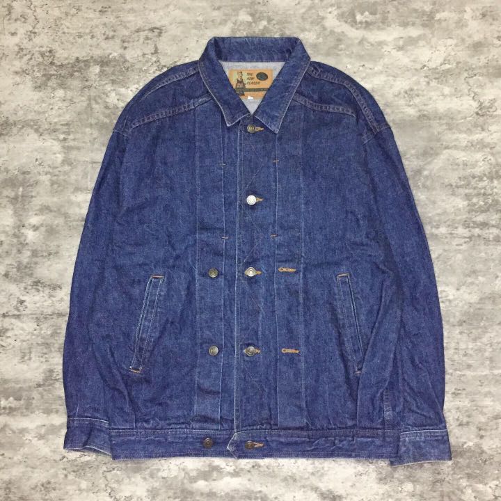 Vtg blue way oversized denim jacket 