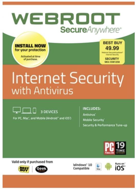 Webroot - Internet Security with Antivirus Protection (3 ...