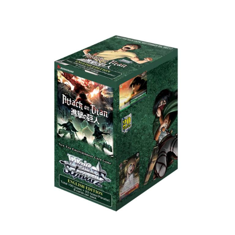 weiss schwarz attack on titan vol 2 booster box Schwarz: Titan: Final Season Vol.2 Booster Box Reprint from Weiss Schwarz offers an exciting opportunity for collectors and players to immerse themselves in the world of the popular anime Opening EVERY Weiss Schwarz Attack