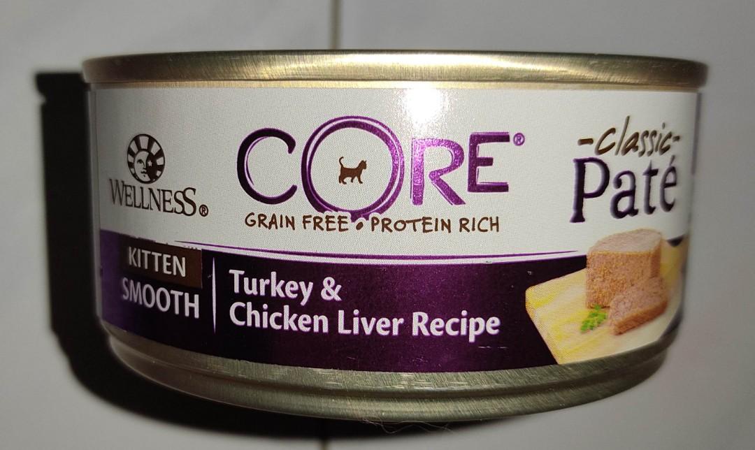 Wellness core kitten turkey & chicken liver recipe 156g expiry May 2024