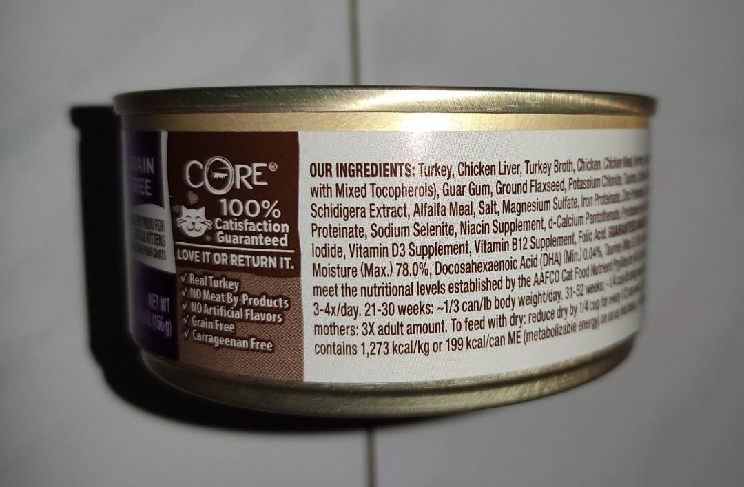Wellness core kitten turkey & chicken liver recipe 156g expiry May 2024