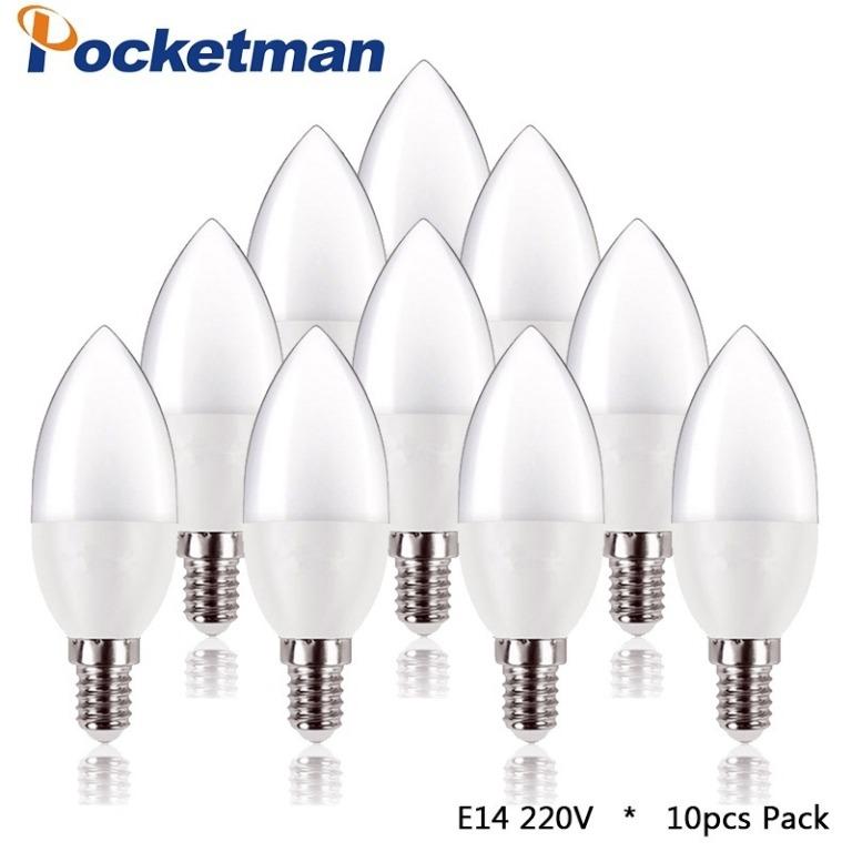 HUGH QUALITY E14 LED CANDLE BULB 3.5W 6.5W IN COOL WHITE 6000K WARM WHITE 3000K 