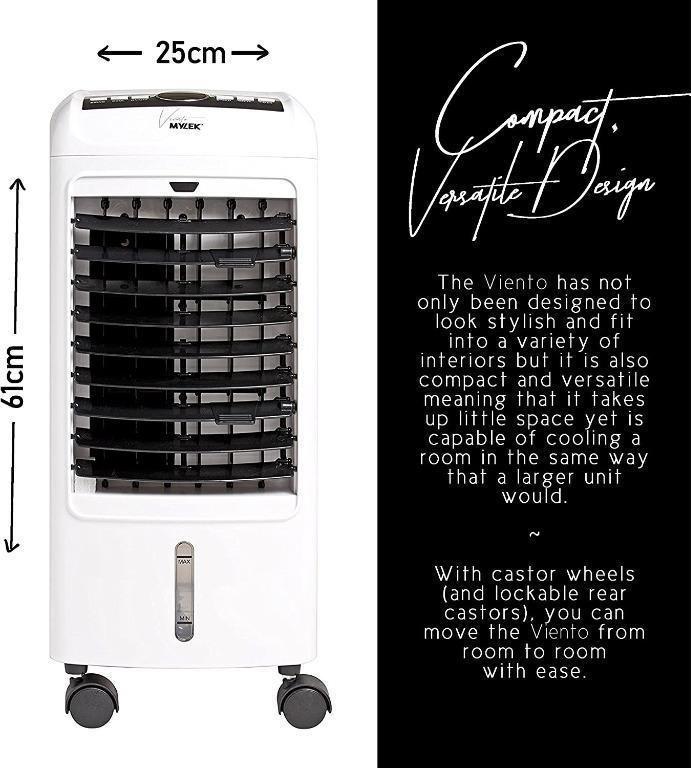 113 MYLEK Portable Air Cooler Evaporative 4L Fan Humidifier with Remote